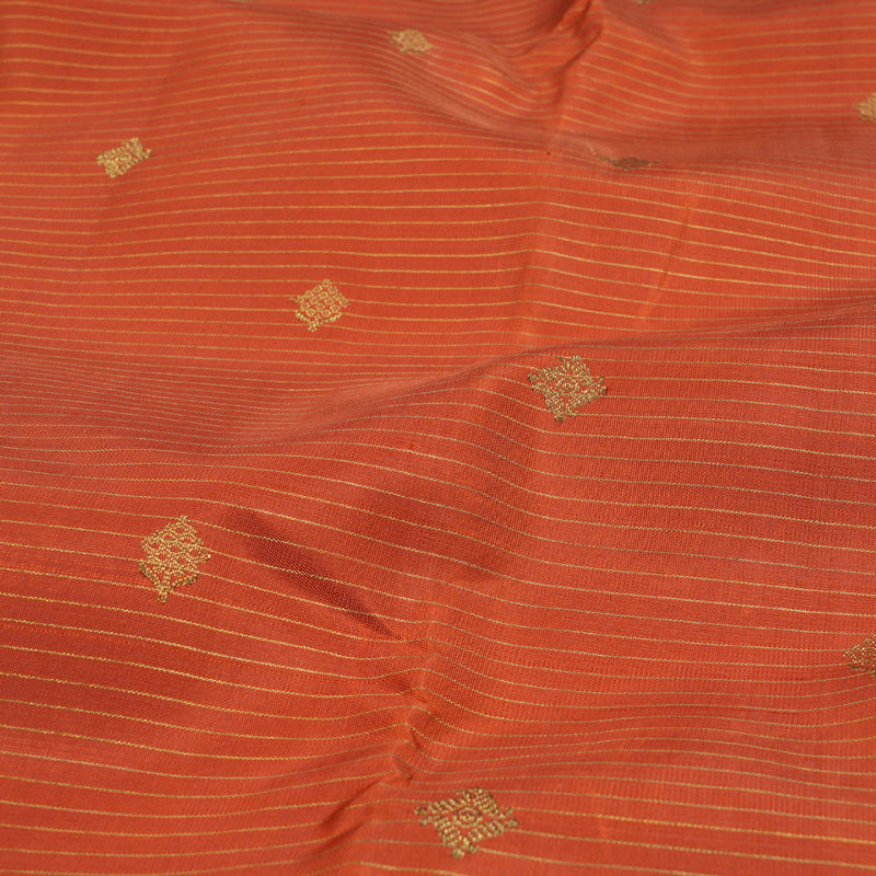 Hayagrivas Rustish Orange Kanjivaram Silk Saree with Dark Plum Shade Border BBD447F6-1