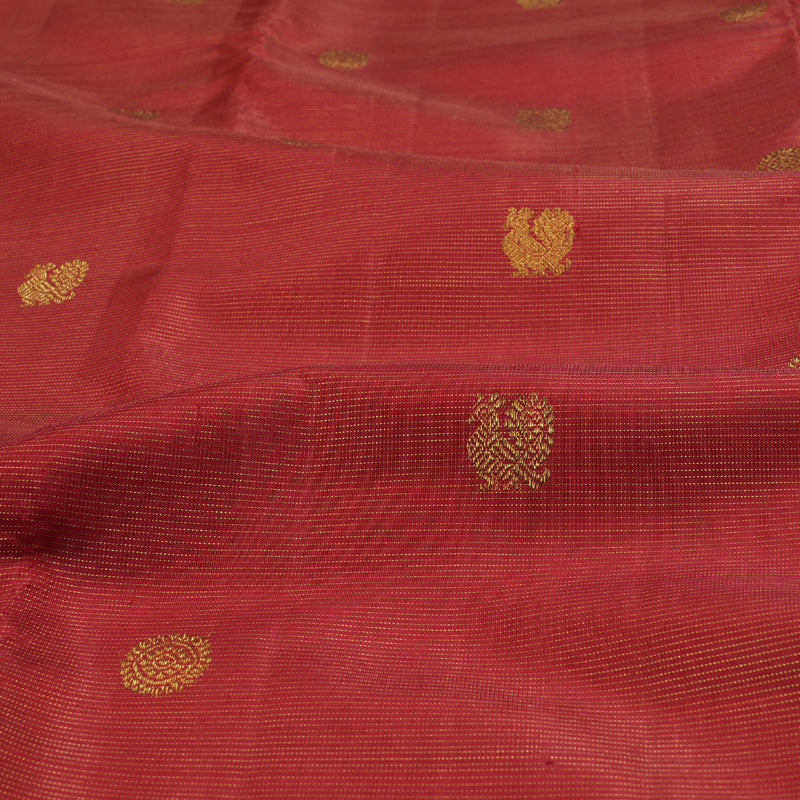 Hayagrivas Maroon Kanjivaram Silk Saree with Maroon Border BBD448F8-1