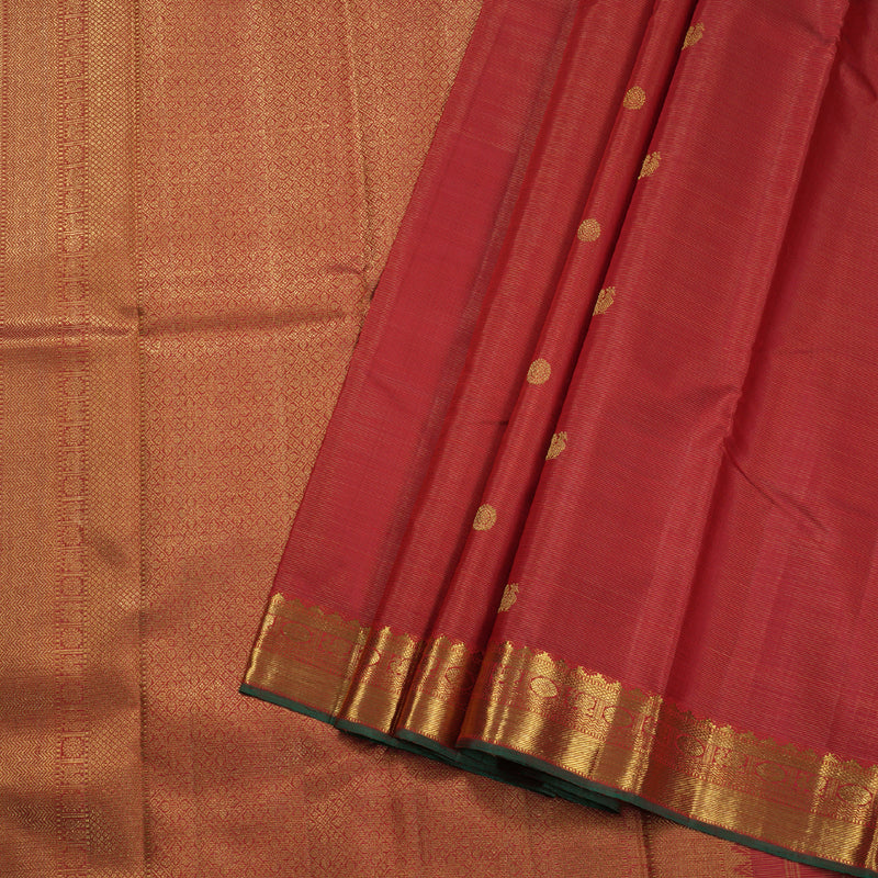 Hayagrivas Maroon Kanjivaram Silk Saree with Maroon Border BBD448F8-1