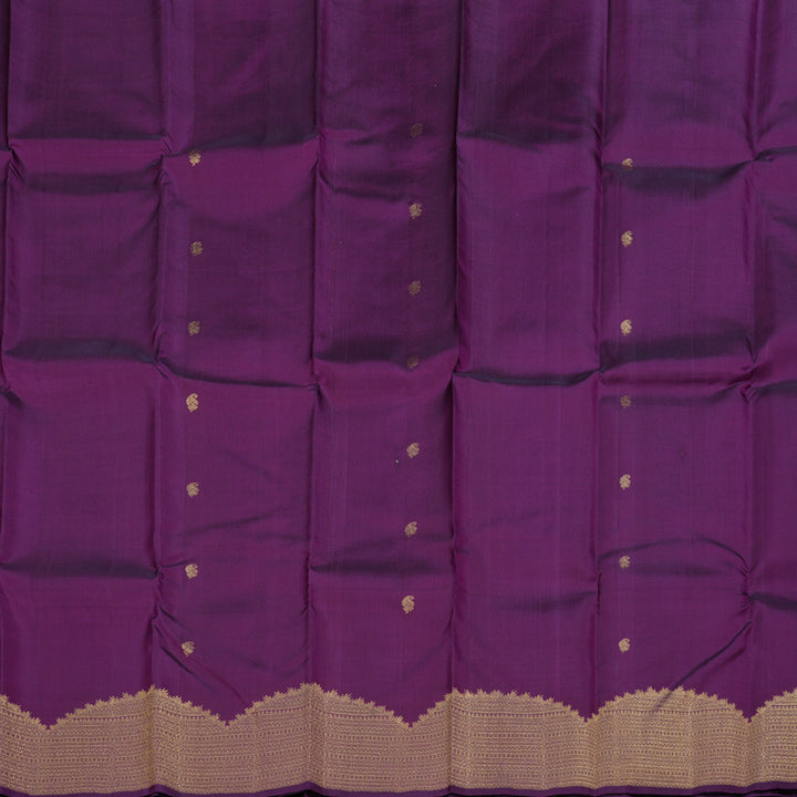 Hayagrivas Purple Kanjivaram Silk Saree with Purple Border BBD466F2-1