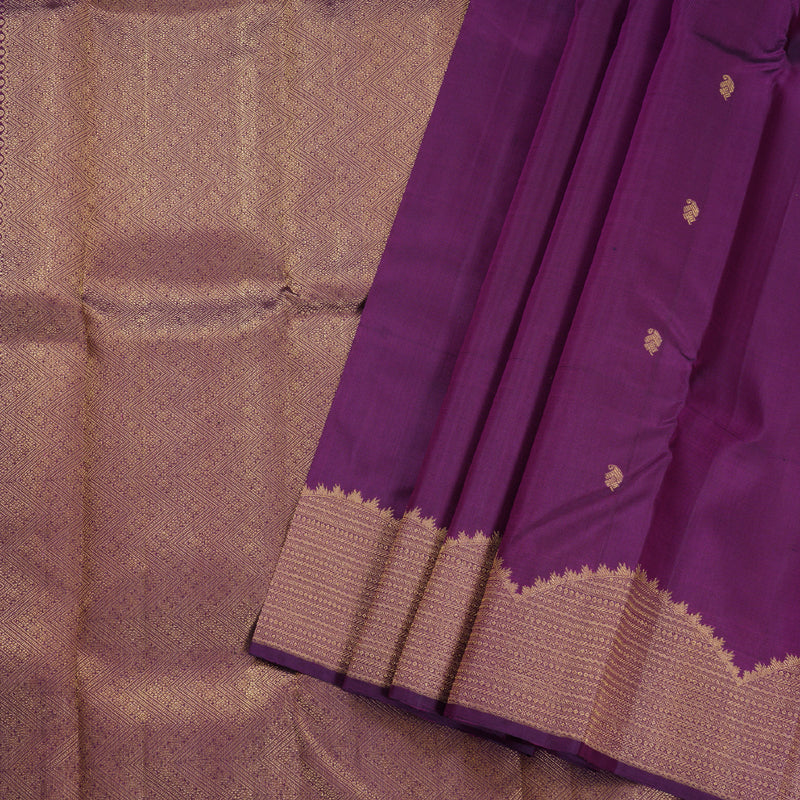 Hayagrivas Purple Kanjivaram Silk Saree with Purple Border BBD466F2-1