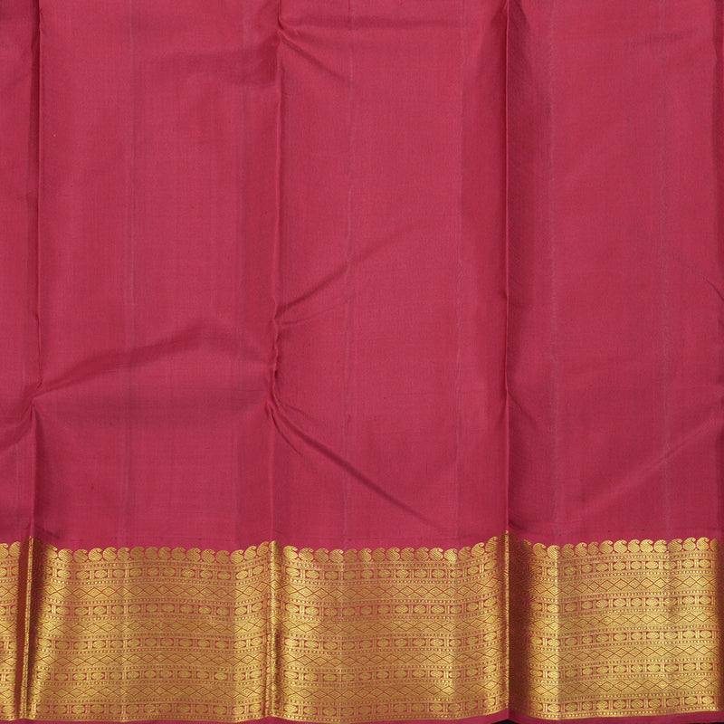 Hayagrivas Golden Color Kanjivaram Silk Saree with Red Border BBD483F9-8