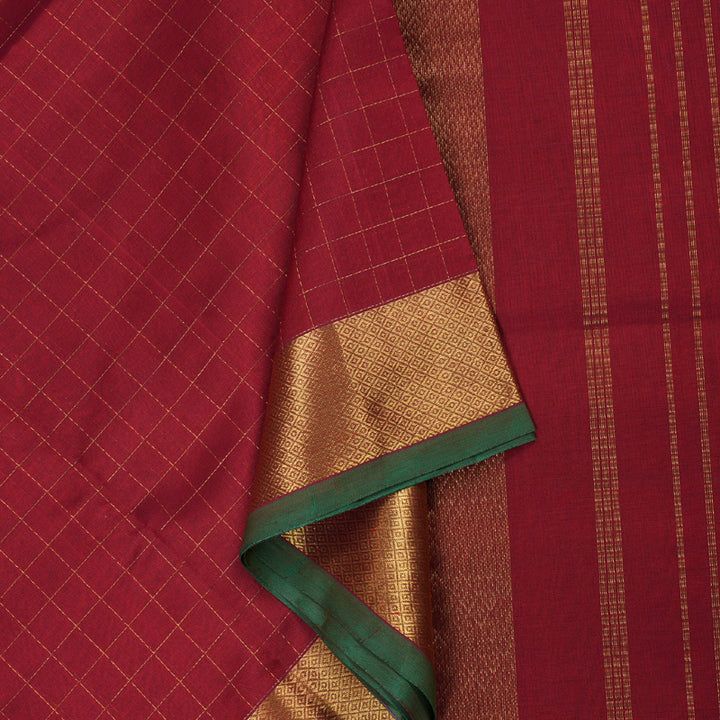 Hayagrivas Handloom Traditional Red Silk Cotton Saree BBD485F7-6