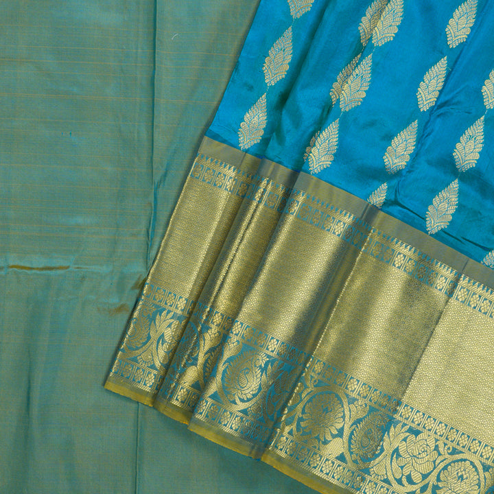 Hayagrivas Aqua Blue Kanjivaram Pattu Pavadai BBD488F9-3