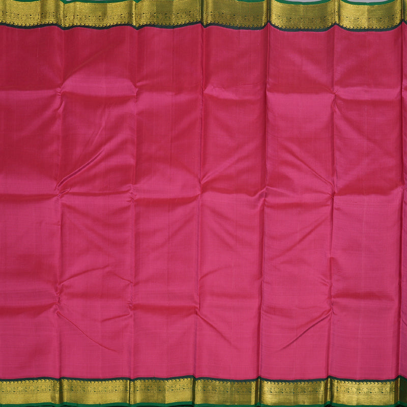 Hayagrivas Handloom Barbie Pink With Green Border BBD498F2-1