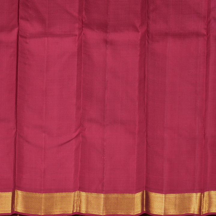 Hayagrivas Black Handloom Kanjivaram Silk Saree with Maroon Border BBD510F11-1
