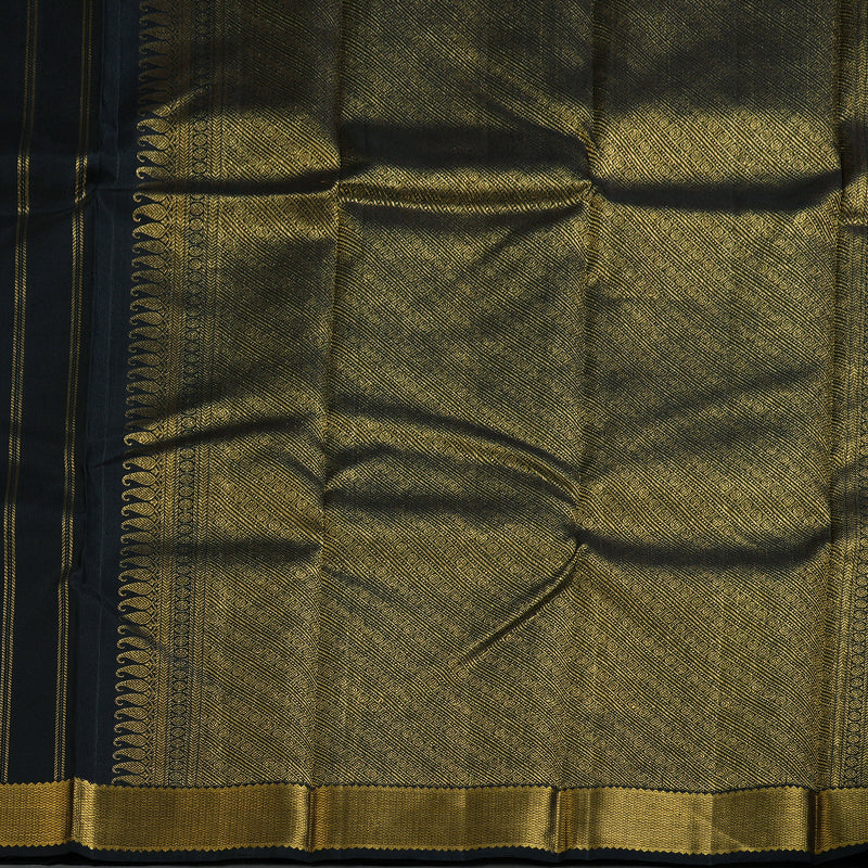 Hayagrivas Stunning Black Handloom Kanjivaram Silk Saree BBD510F3-3
