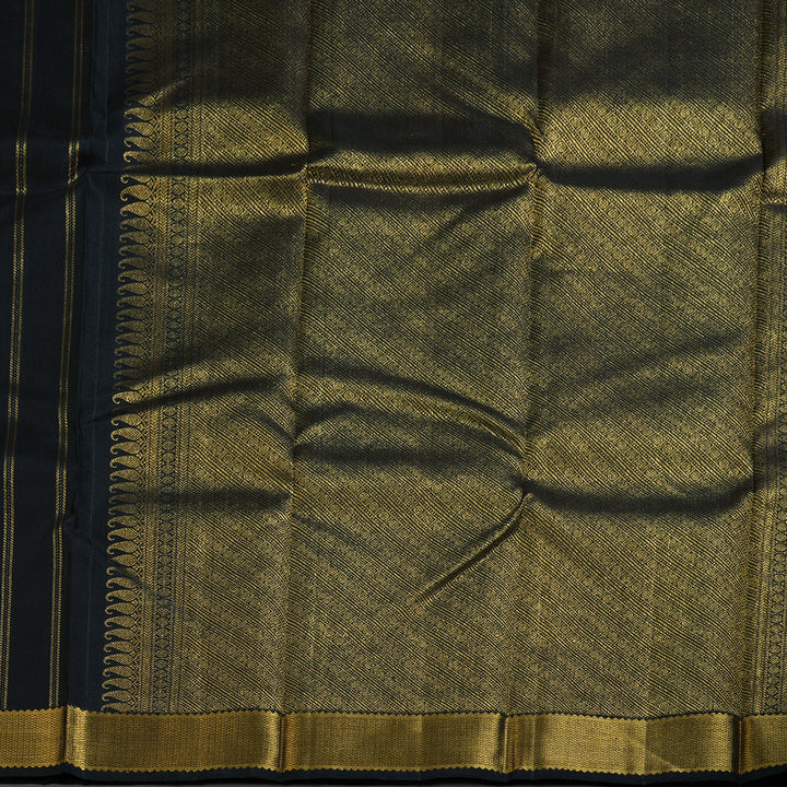 Hayagrivas Stunning Black Handloom Kanjivaram Silk Saree BBD510F3-3