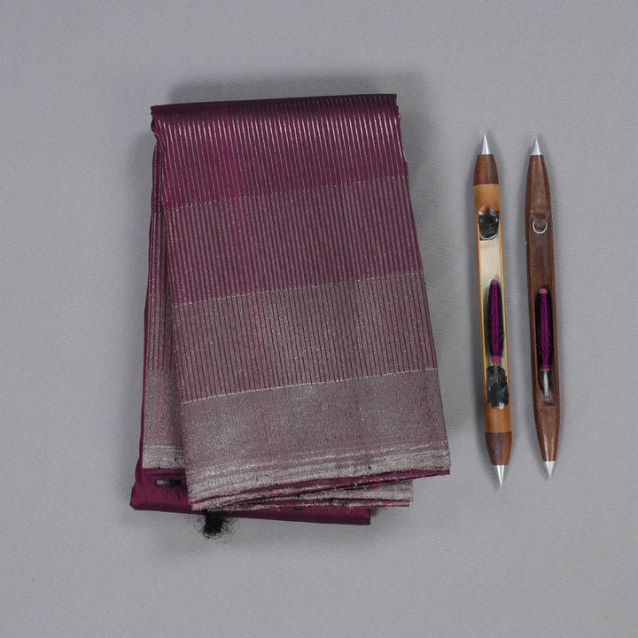 Hayagrivas Dark Pink Kanjivaram Silk Saree with Dark Pink Border - BBD511F2-1