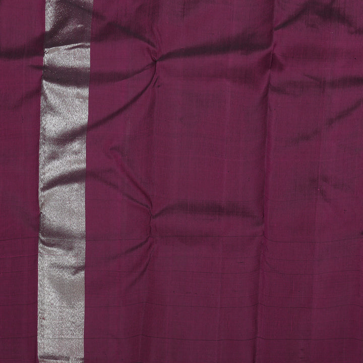 Hayagrivas Dark Pink Kanjivaram Silk Saree with Dark Pink Border - BBD511F2-1