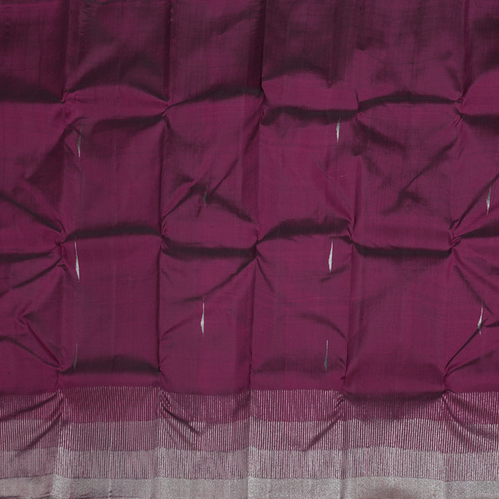 Hayagrivas Dark Pink Kanjivaram Silk Saree with Dark Pink Border - BBD511F2-1