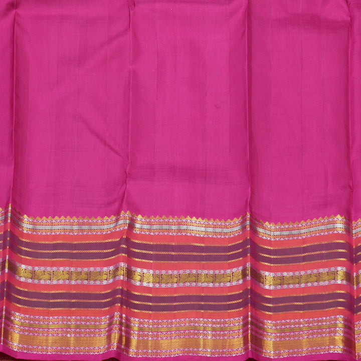 Hayagrivas Handloom Pure Kanjivaram Silk Saree in Lavish Bottle Green BBD513F8-1