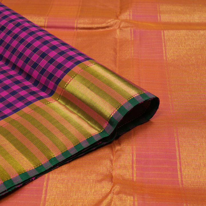 Hayagrivas Handloom Multicolour Checks Kanjivaram Silk Saree BBD514F5-2