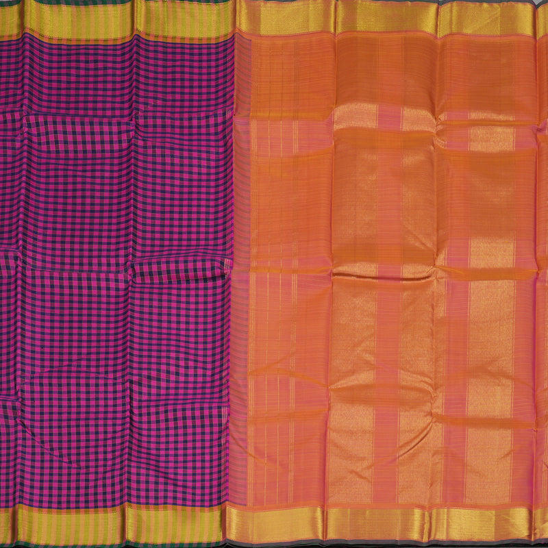 Hayagrivas Handloom Multicolour Checks Kanjivaram Silk Saree BBD514F5-2