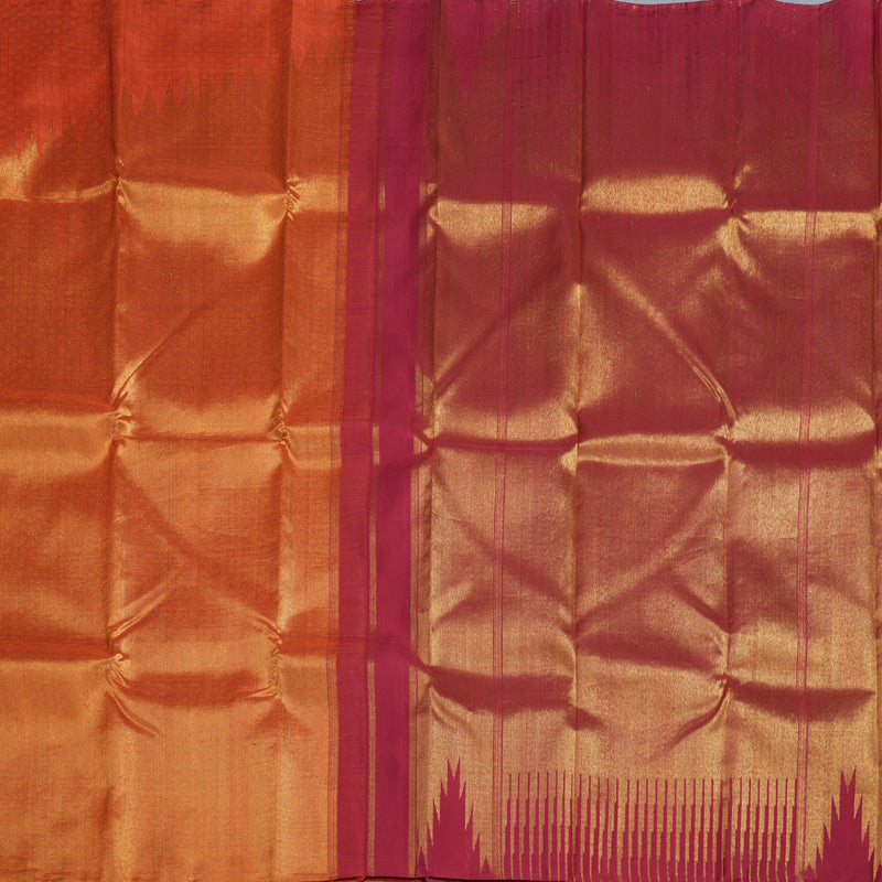 Hayagrivas Handloom Raising Border Kanjivaram Silk Saree BBD518F2-1