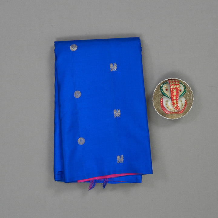 Hayagrivas Handloom MS Blue Kanjivaram Silk Saree BBD522F12-1