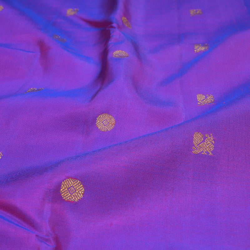 Hayagrivas Handloom Borderless Kanjivaram Silk Saree in Attractive Purple BBD522F12-3
