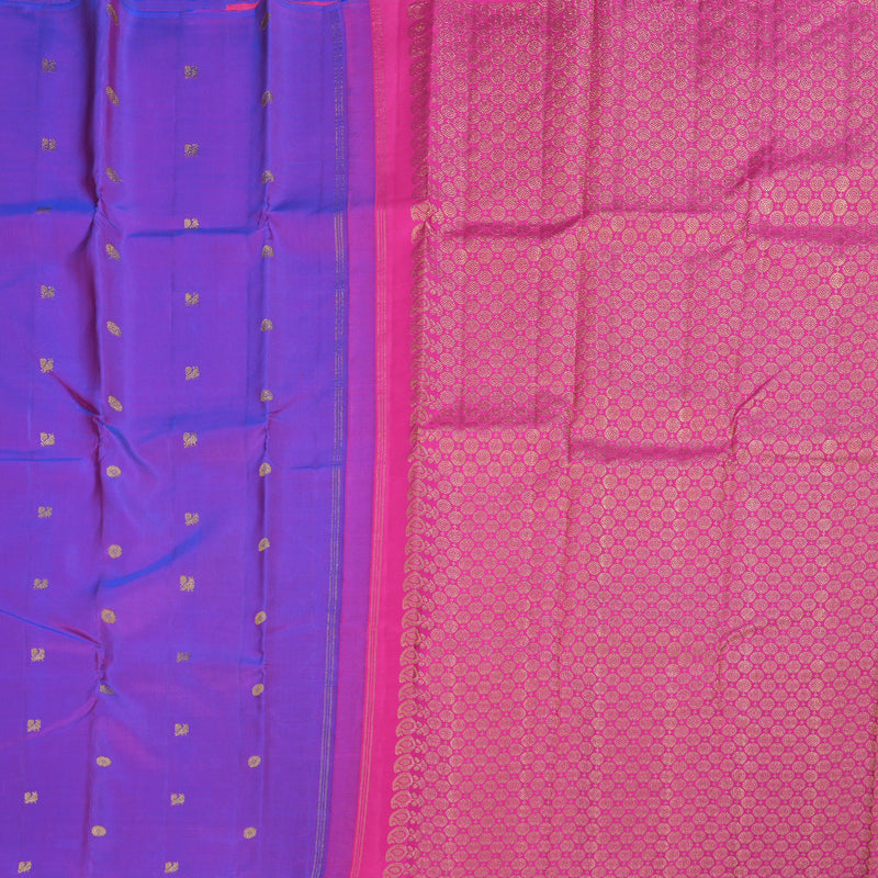 Hayagrivas Handloom Borderless Kanjivaram Silk Saree in Attractive Purple BBD522F12-3