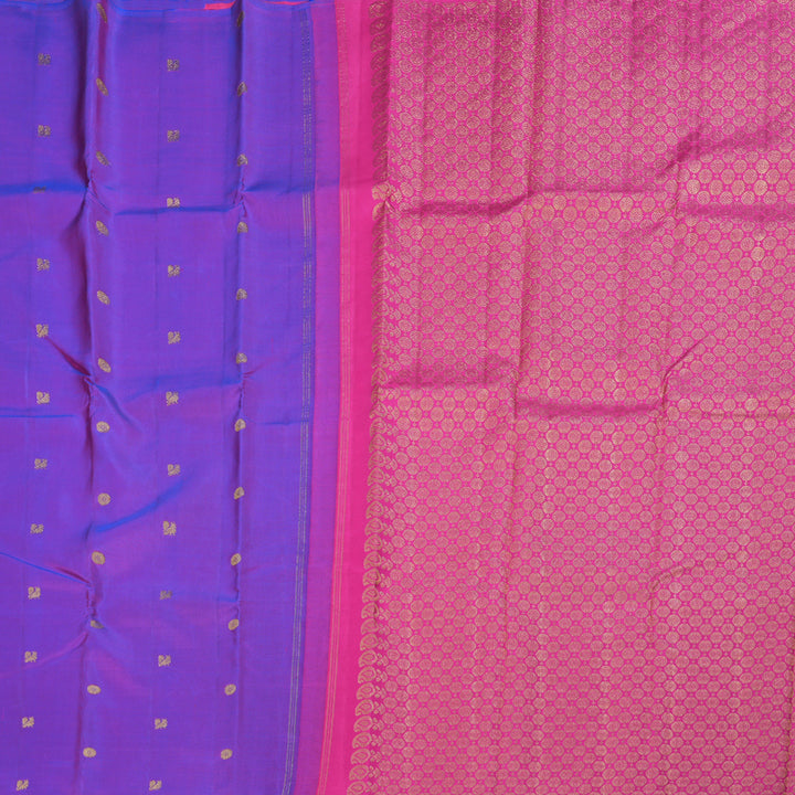 Hayagrivas Handloom Borderless Kanjivaram Silk Saree in Attractive Purple BBD522F12-3