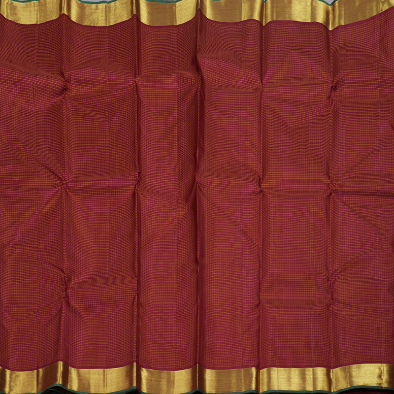 Hayagrivas Maroon Kanjivaram Silk Saree with Maroon Border BBD522F26-1