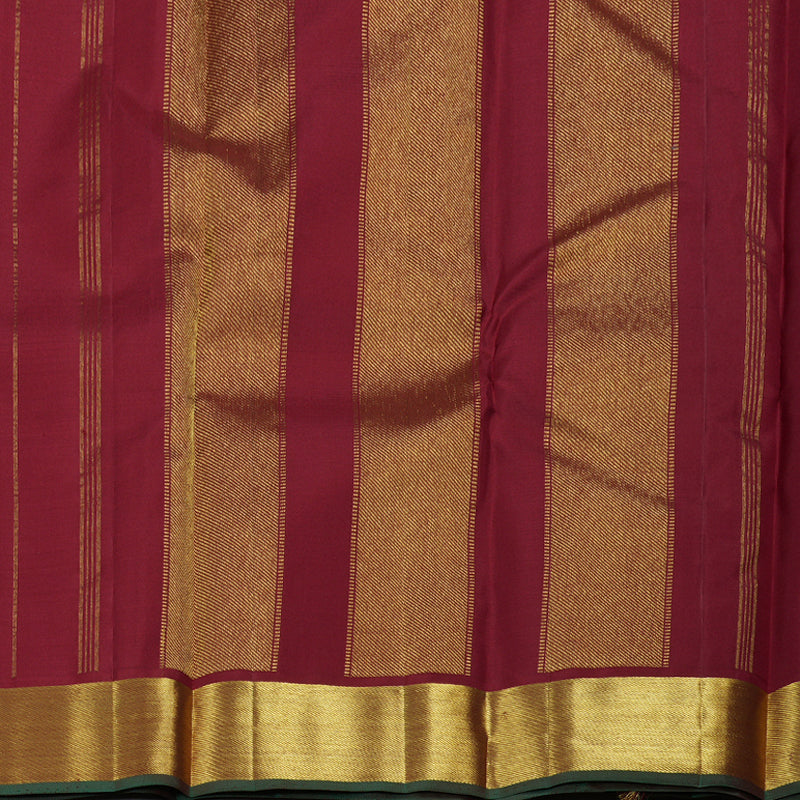 Hayagrivas Maroon Kanjivaram Silk Saree with Maroon Border BBD522F26-1