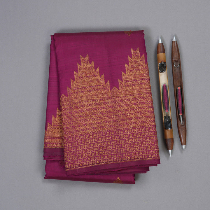 Hayagrivas Magenta Kanjivaram Silk Saree with Magenta Border BBD530F9-1