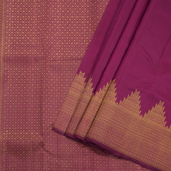 Hayagrivas Magenta Kanjivaram Silk Saree with Magenta Border BBD530F9-1