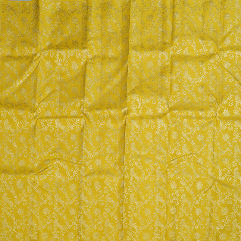 Hayagrivas Lemon Yellow Kanjivaram Silk Saree-BBD531F10-1