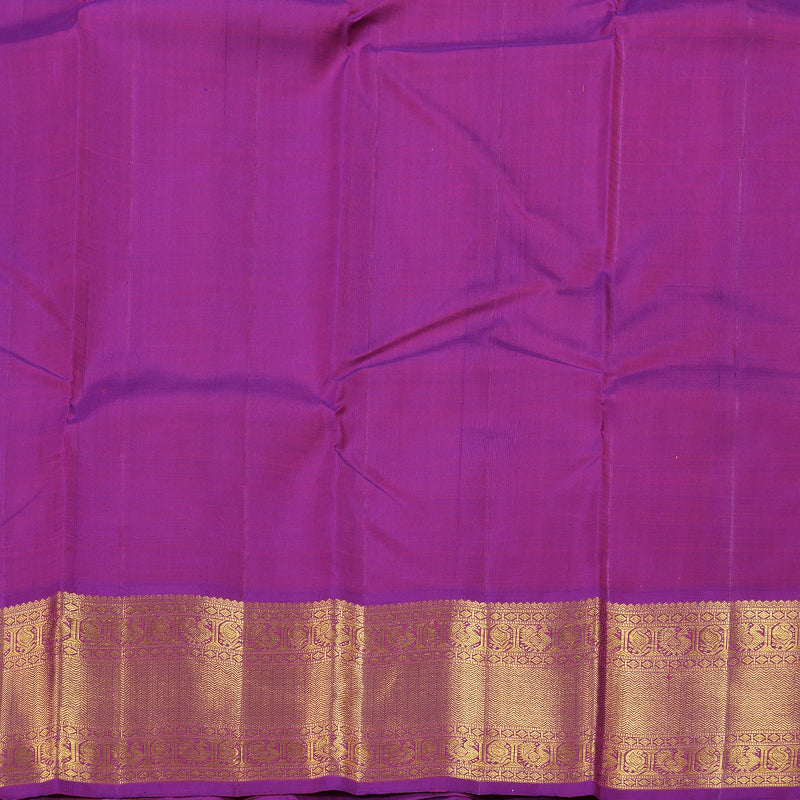 Hayagrivas Rama Green Kanjivaram Silk Saree with Magenta Border BBD533F3-1