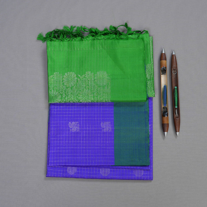 Hayagrivas Blue Handloom Soft Silk Saree BBD536F1-21