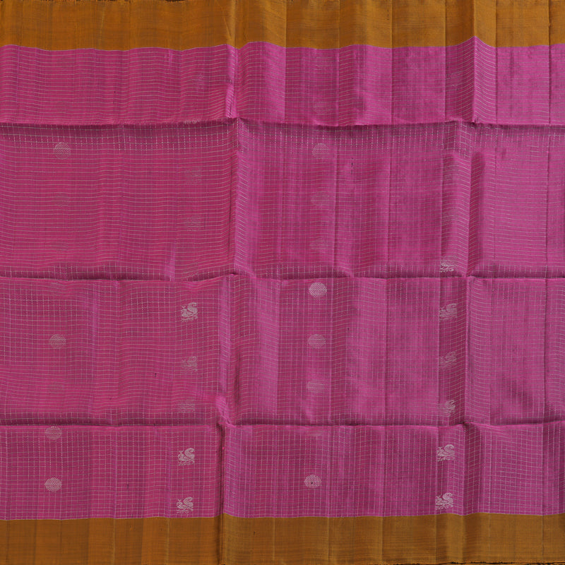Hayagrivas Royal Purple Handloom Soft Silk Saree with Honey Mustard Border BBD536F1-23