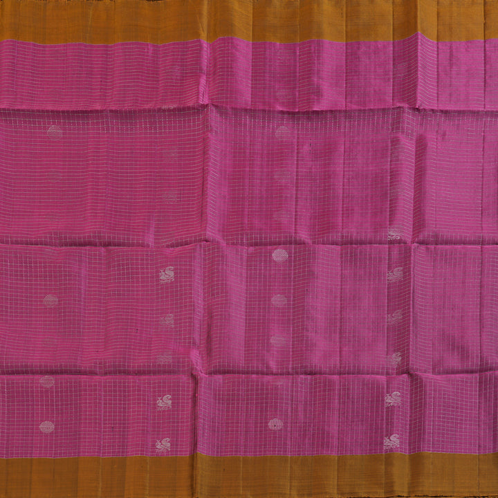 Hayagrivas Royal Purple Handloom Soft Silk Saree with Honey Mustard Border BBD536F1-23