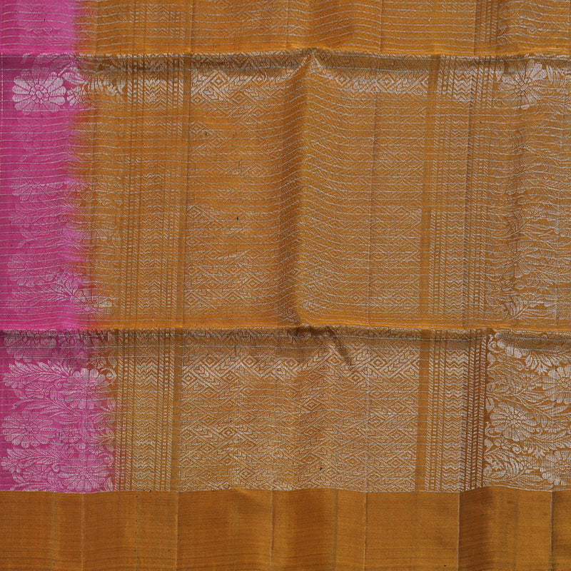 Hayagrivas Royal Purple Handloom Soft Silk Saree with Honey Mustard Border BBD536F1-23