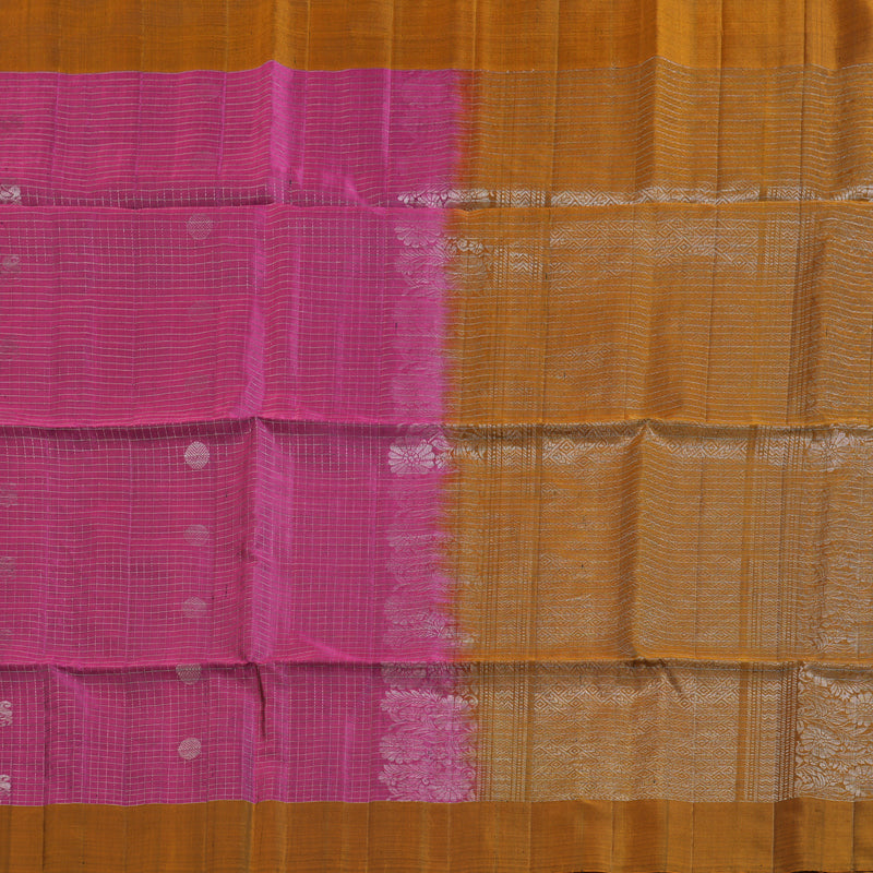 Hayagrivas Royal Purple Handloom Soft Silk Saree with Honey Mustard Border BBD536F1-23