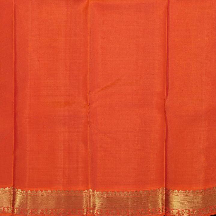 Hayagrivas Magenta Kanjivaram Silk Saree with Orange Border BBD547G1-1