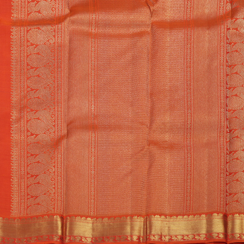 Hayagrivas Magenta Kanjivaram Silk Saree with Orange Border BBD547G1-1