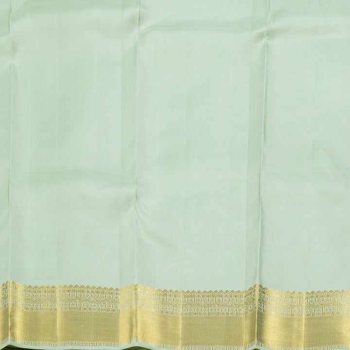 Hayagrivas Pista Green Kanjivaram Silk Saree with Pista Green Border - BBD551G2-1