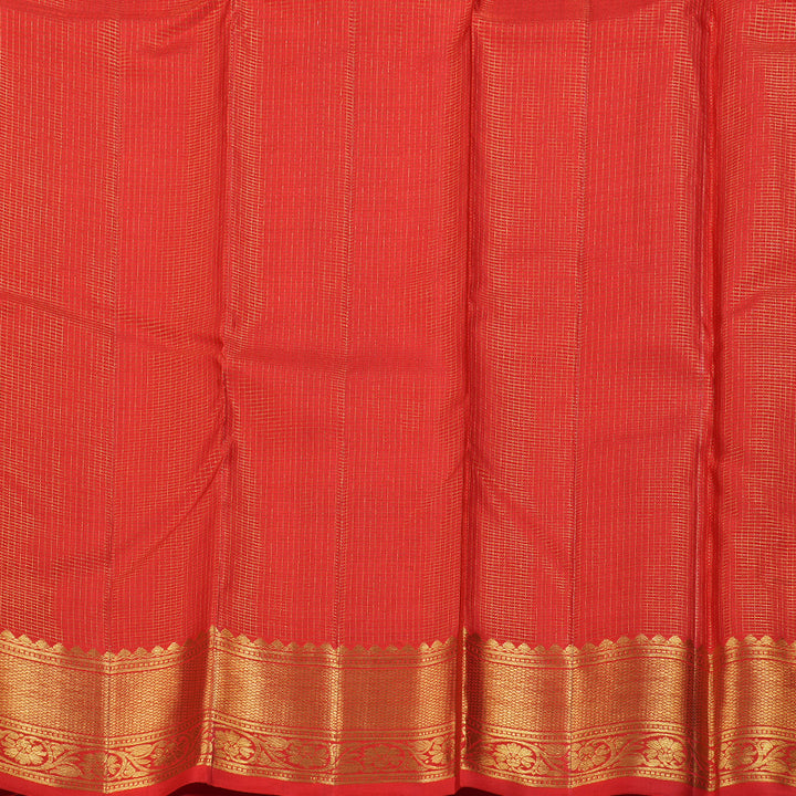 Hayagrivas Red Kanjivaram Silk Saree with Red Border BBD554G1-1