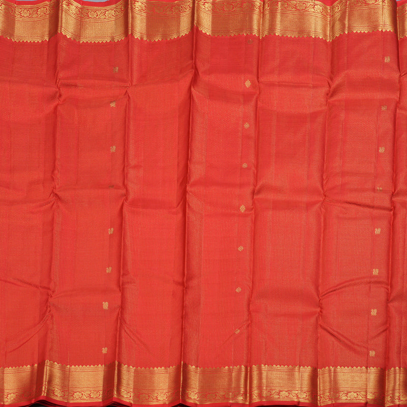 Hayagrivas Red Kanjivaram Silk Saree with Red Border BBD554G1-1