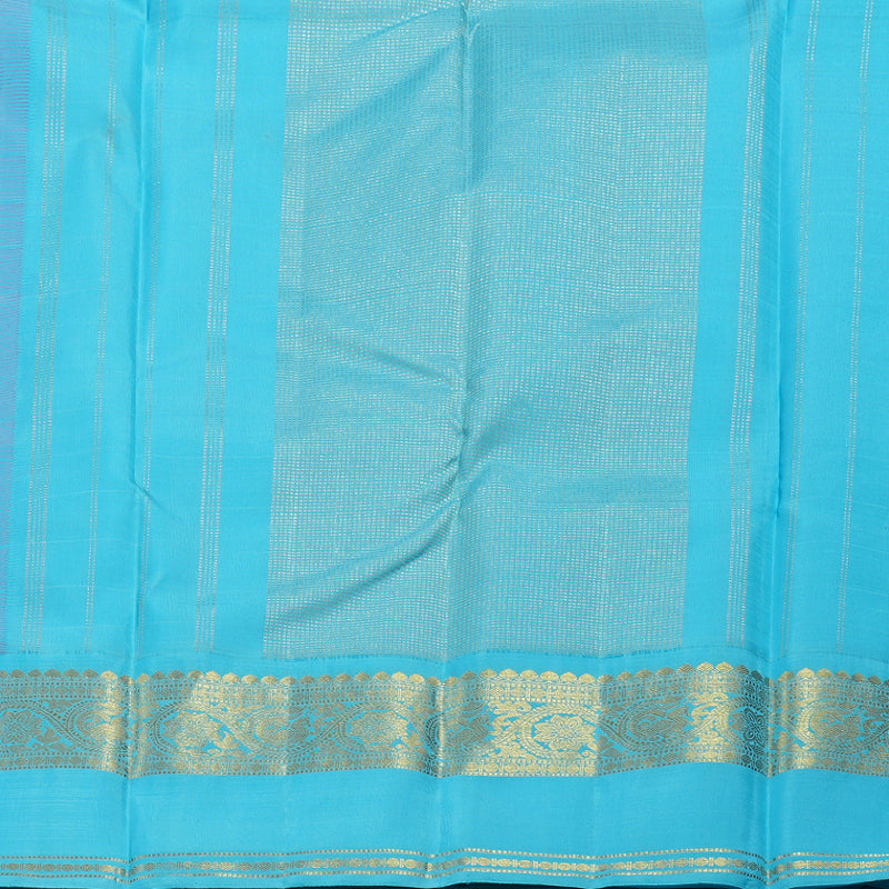 Hayagrivas Handloom Baby Pink Kanjivaram Silk Saree with Sky Blue Border BBD555G3-12