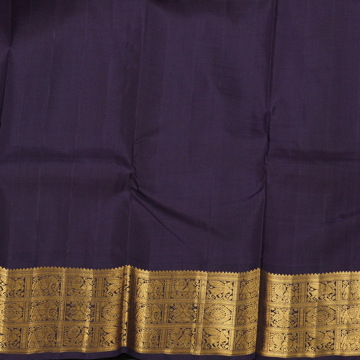 Hayagrivas Mango Yellow Kanjivaram Silk Saree with Elephant, Annam, Pegasus and Chakra Motifs in Border - BBD558G20-1