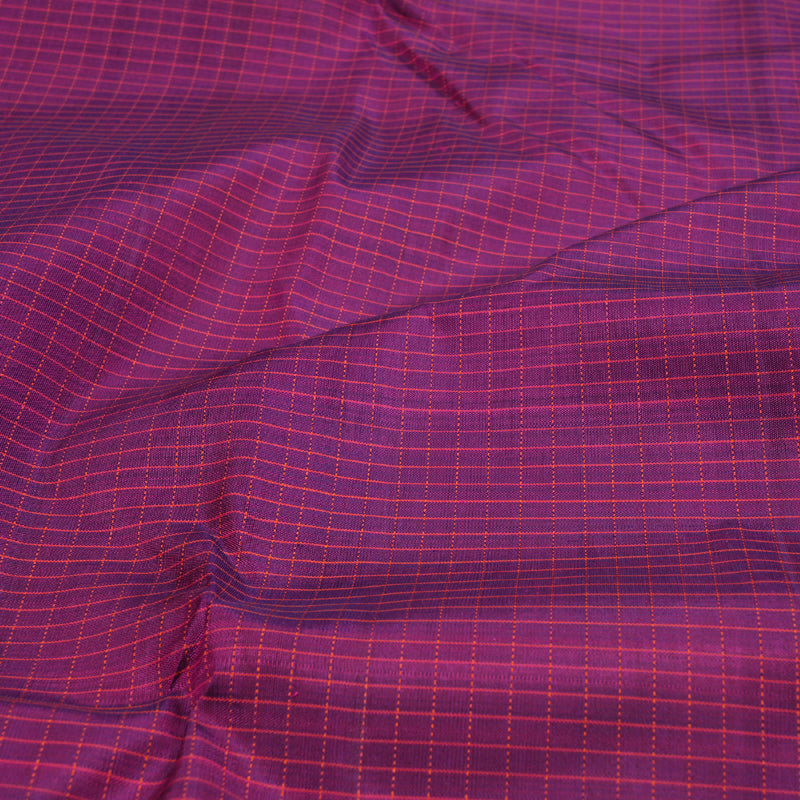 Hayagrivas Purple Kanjivaram Silk Saree with Coral Pink Border BBD558G6-1