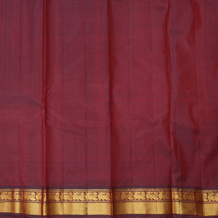 Hayagrivas Red Kanjivaram Silk Saree with Mandhalir Border - BBD559G1-15