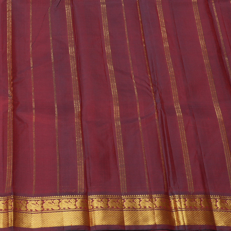 Hayagrivas Red Kanjivaram Silk Saree with Mandhalir Border - BBD559G1-15