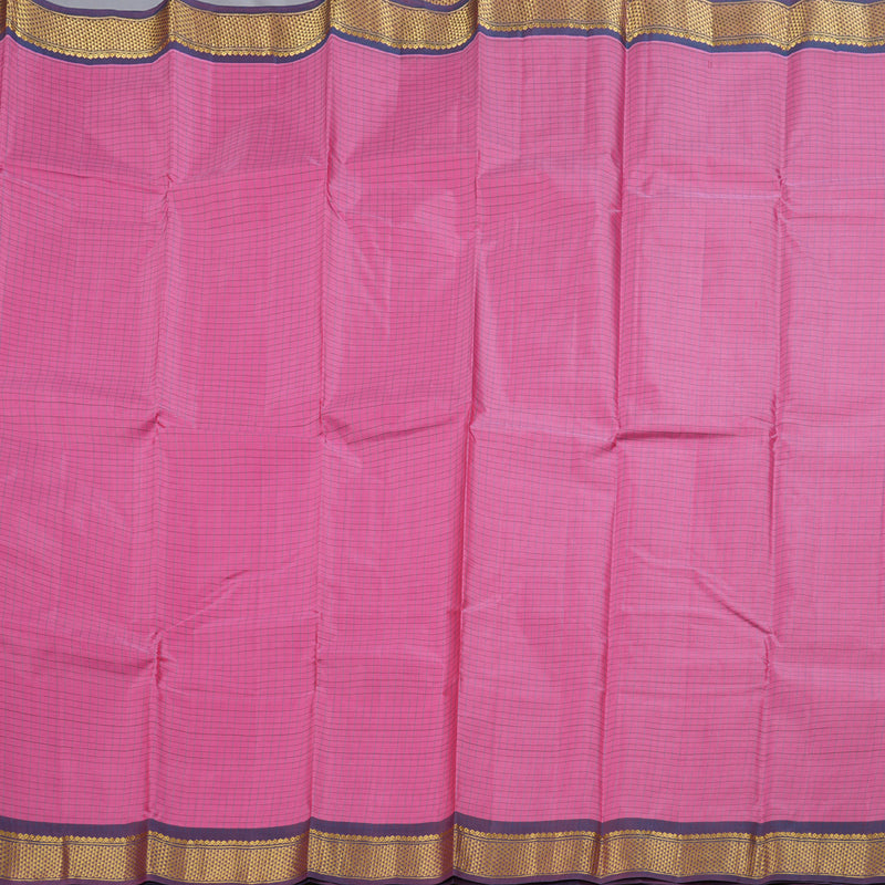 Hayagrivas Rose Pink Kanjivaram Silk Saree with Mandhalir Border BBD559G3-5