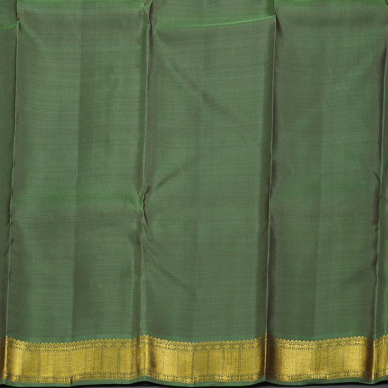 Hayagrivas Wine Maroon Handloom Kanjivaram Silk Saree with Light Green Border BBD565G3-1