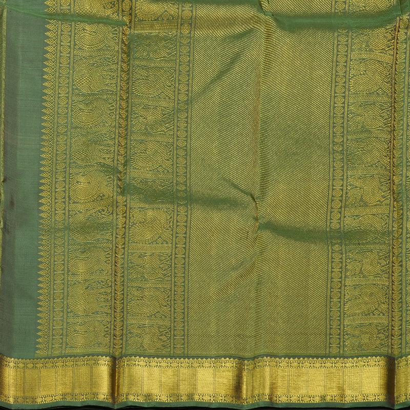 Hayagrivas Wine Maroon Handloom Kanjivaram Silk Saree with Light Green Border BBD565G3-1