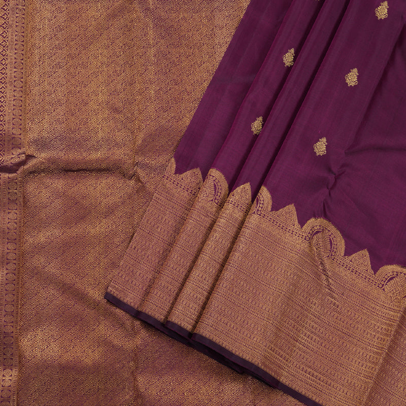 Hayagrivas Purple Kanjivaram Silk Saree with Purple Border - BBD568G3-1