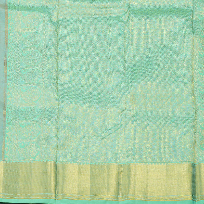 Hayagrivas Handloom  Kanjivaram Silk Saree in Serene Mango Yellow BBD569G1-1