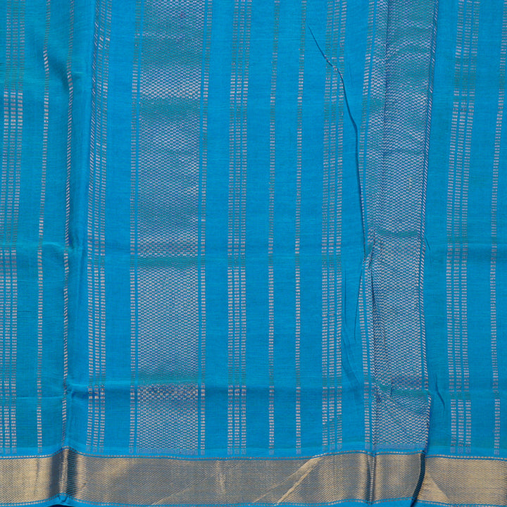 Hayagrivas Purple Body &  Blue border Handloom Silk Cotton Saree BBD56D3-16